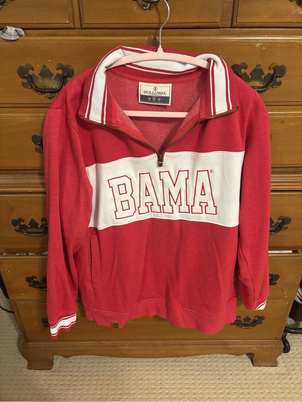 Holloway Women's Crimson 'BAMA' Quarter-Zip Sweater